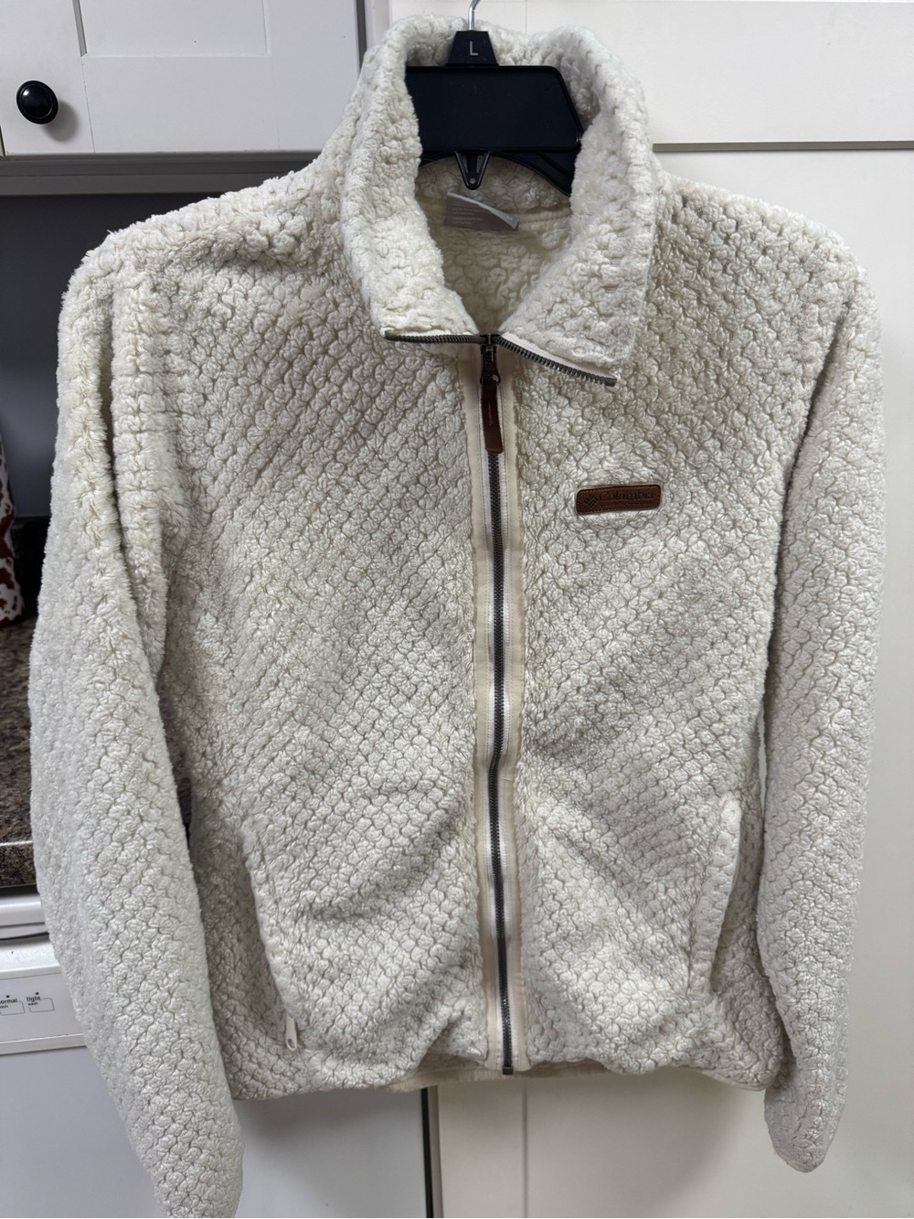 Columbia Women's Cream Sherpa Zip-Up Jacket